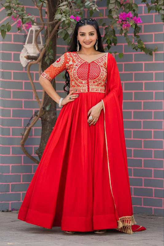 New Festival Long Gown & Duptta