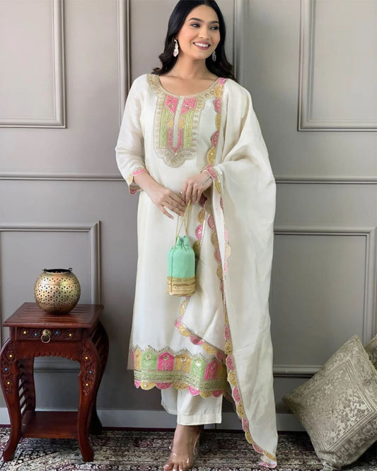 New Ethnic wear White Milano Kurta