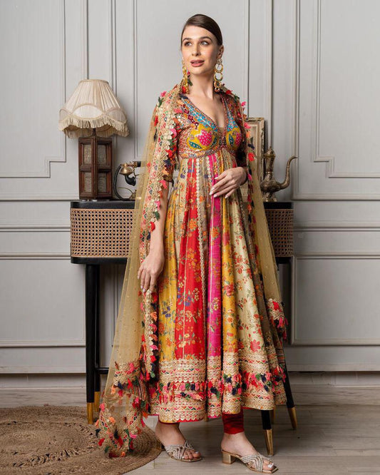 INSPIRED DESIGNER  PRINTED ANARKALI GOWN